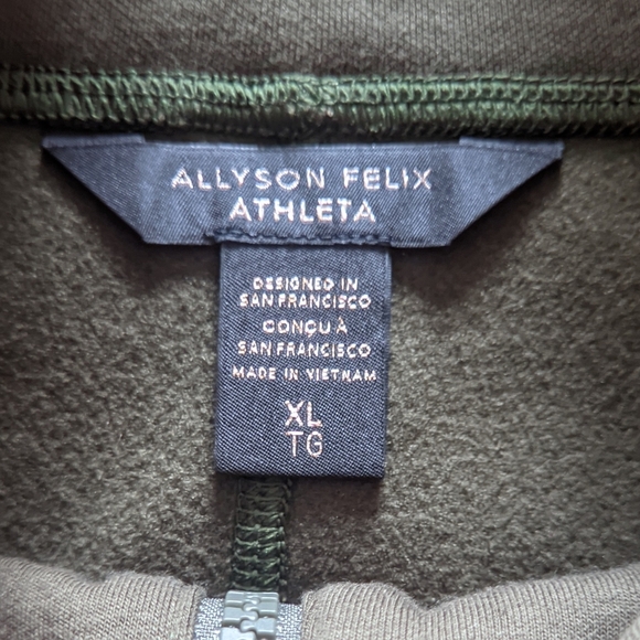 Allyson Felix Athleta Special Edition Green Legend Sweatshirt II Size XL - Picture 6 of 7